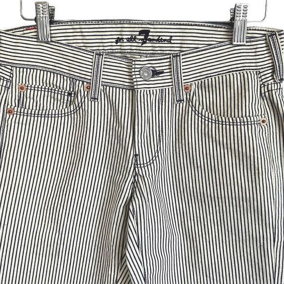 7 For All Mankind Engineer Stripe Capris - Picture 6 of 7